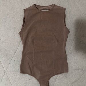 SKIMS Brown Sleeveless Bodysuit